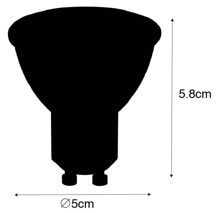 Set van 5 GU10 LED lamp met schemerschakelaar / dag-nacht sensor met bewegingsmelder schemersensor 5W 380 lm 2700K