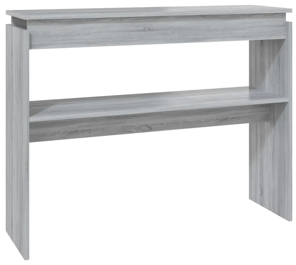 vidaXL Wandtafel 102x30x80 cm bewerkt hout grijs sonoma eikenkleurig