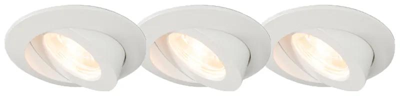 Buitenlamp Set van 3 inbouwspots wit incl. LED IP44 - Relax LED Modern IP44 Buitenverlichting rond Lamp