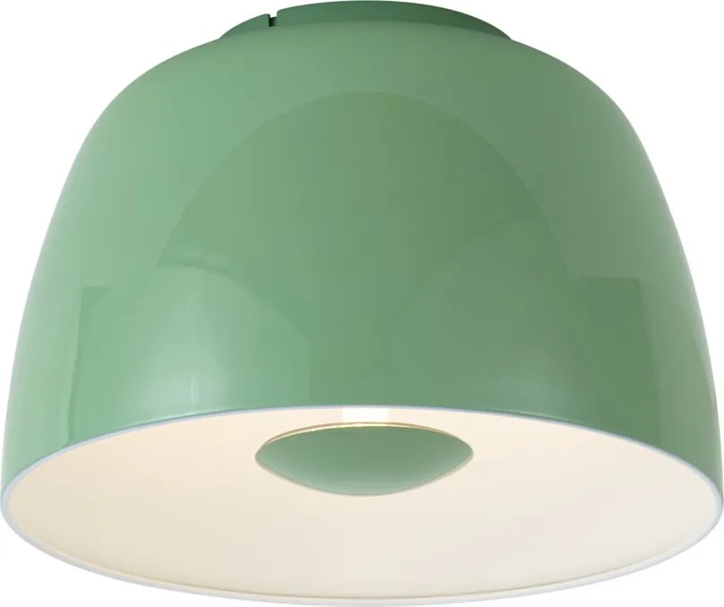 Retro plafondlamp groen met witte binnenkant incl. LED 3-staps dimbaar - Vera