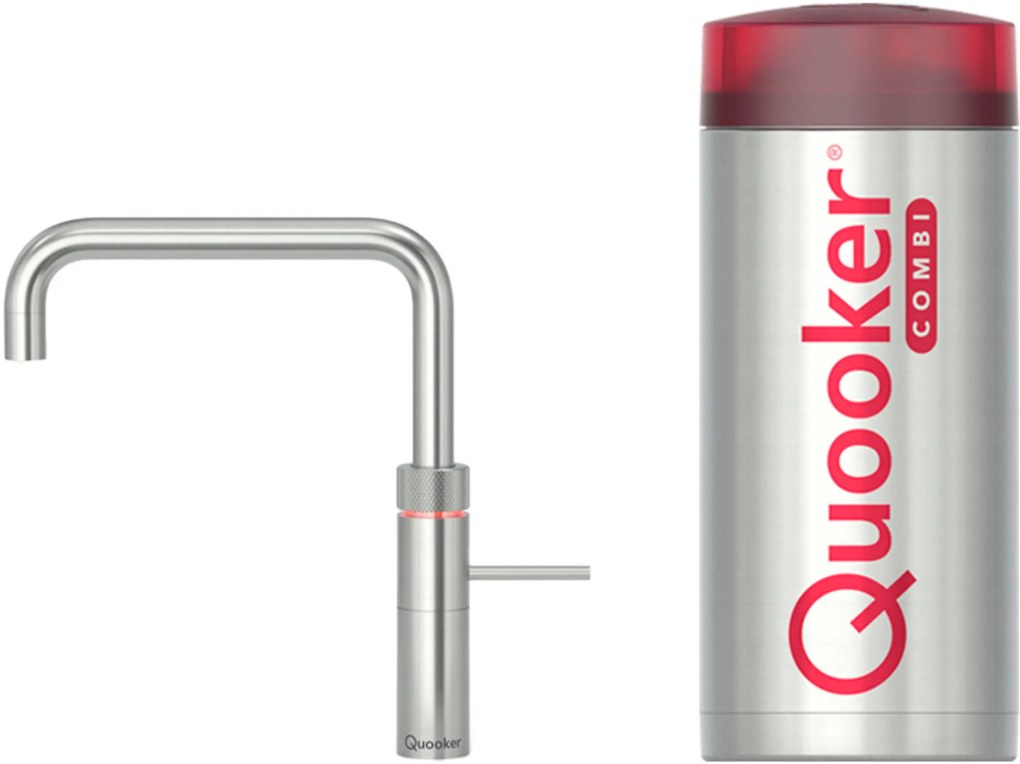 Quooker Fusion square met COMBI boiler 3-in-1 kokendwaterkraan RVS