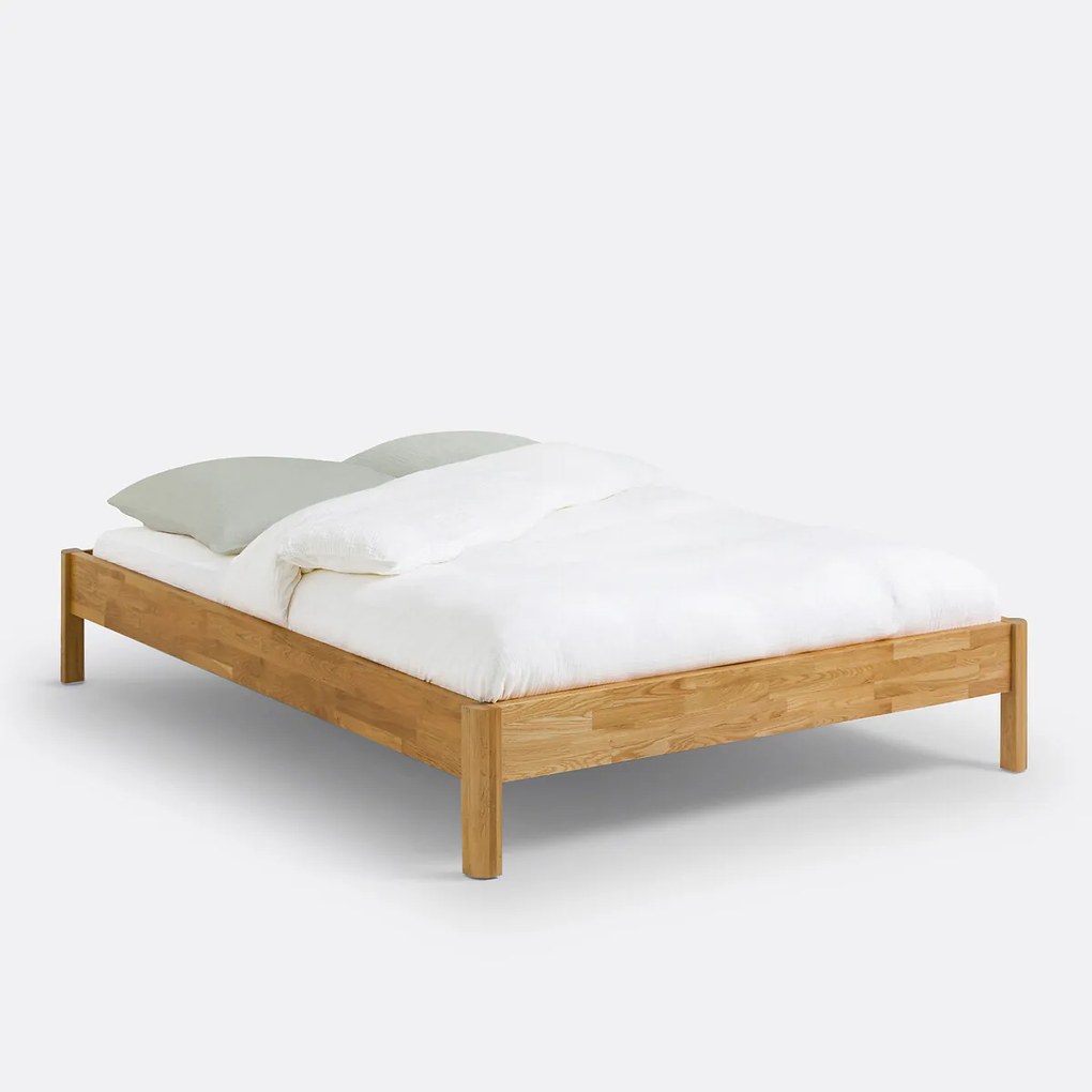 Bed in massief eik zonder beddenbodem, Zulda