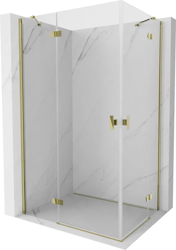 Mexen Mist-H Duo douchecabine scharnierend links 120 x 85 cm, transparant, goud - 8A5-120L-085P-50-00