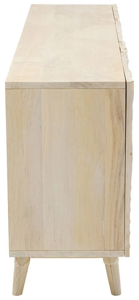 Kare Design Jungle Nature Houten Dressoir Met Bladeren Whitewash - 160x58x75cm.