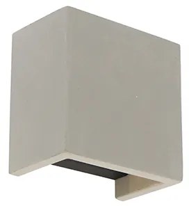 Smart wandlamp beton met lichteffect incl. Wifi G9 - Meave Industriele / Industrie / Industrial G9 vierkant Binnenverlichting Lamp