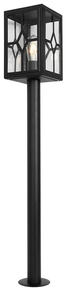 Klassieke staande buitenlamp zwart 100 cm IP44 - Dover
