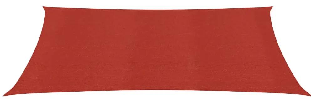 vidaXL Zonnezeil 160 g/m² 3,5x4,5 m HDPE rood