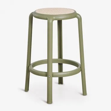 Omara Hoge Kruk Van Polypropyleen ↑75 Cm & Groen – Intens Olijf - Sklum