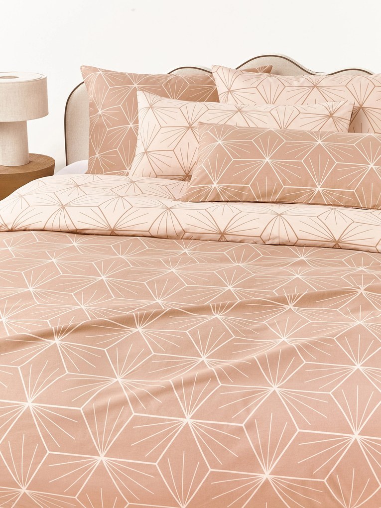 Omkeerbaar dekbedovertrek Ilda met geometrische print