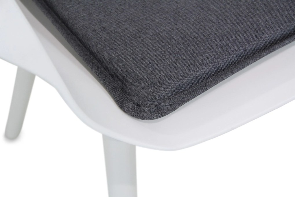 Tuinset Ronde Tuintafel 4 personen 125 cm Kunststof /Aluminium/polywood Wit  Hartman Sophie