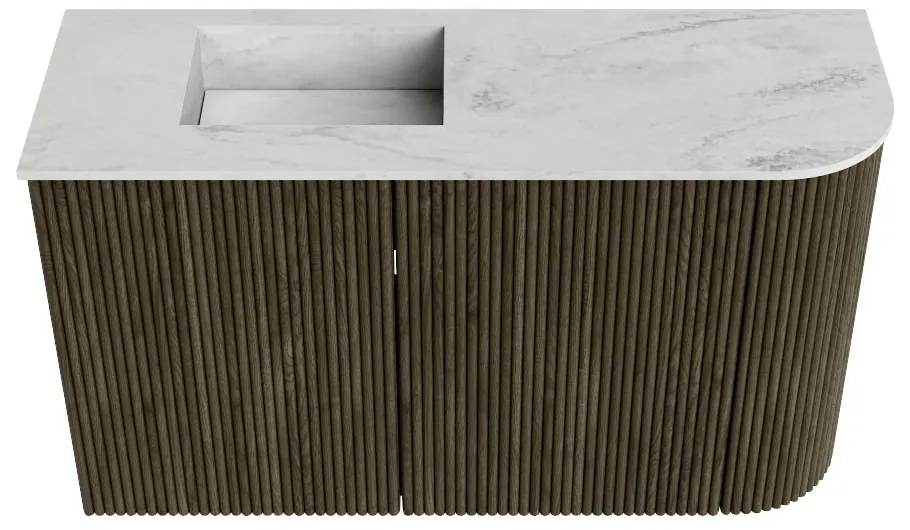 Mondiaz Joya DLux 70cm toiletmeubel ronding rechts shadow met wastafel faye links 1 kraangat opalo