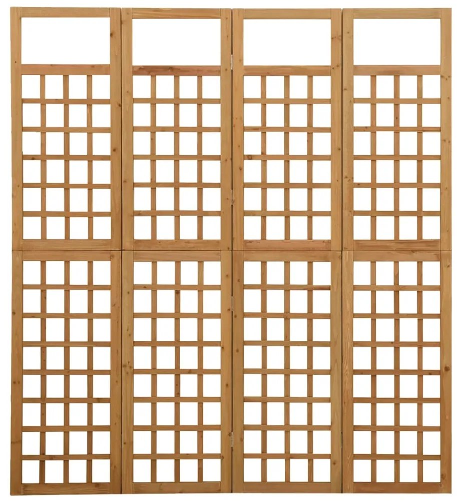 vidaXL Kamerscherm/trellis met 4 panelen161x180 cm massief vurenhout