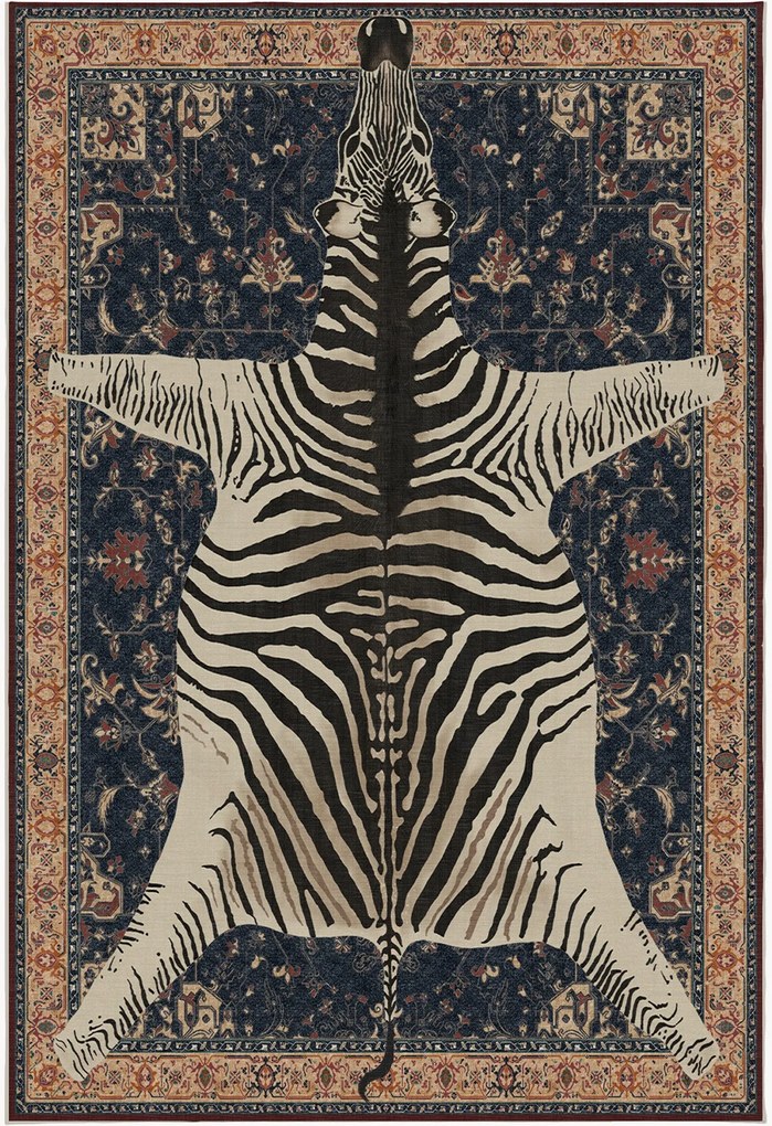 Wasbaar laagpolig vloerkleed Safari van Iris Apfel