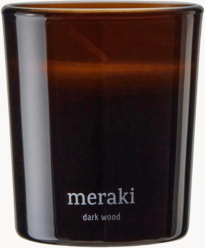 Geurkaarsen Meraki Dark Wood (nootmuskaat, kruidnagel & amber), 2-delig