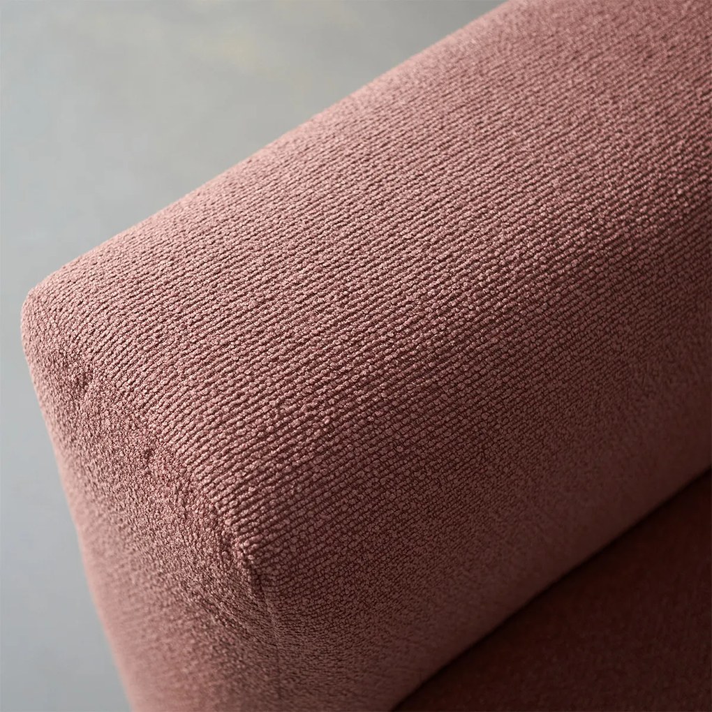 Hoekbank Rechts Met 1 Armleuning Terracotta Roze