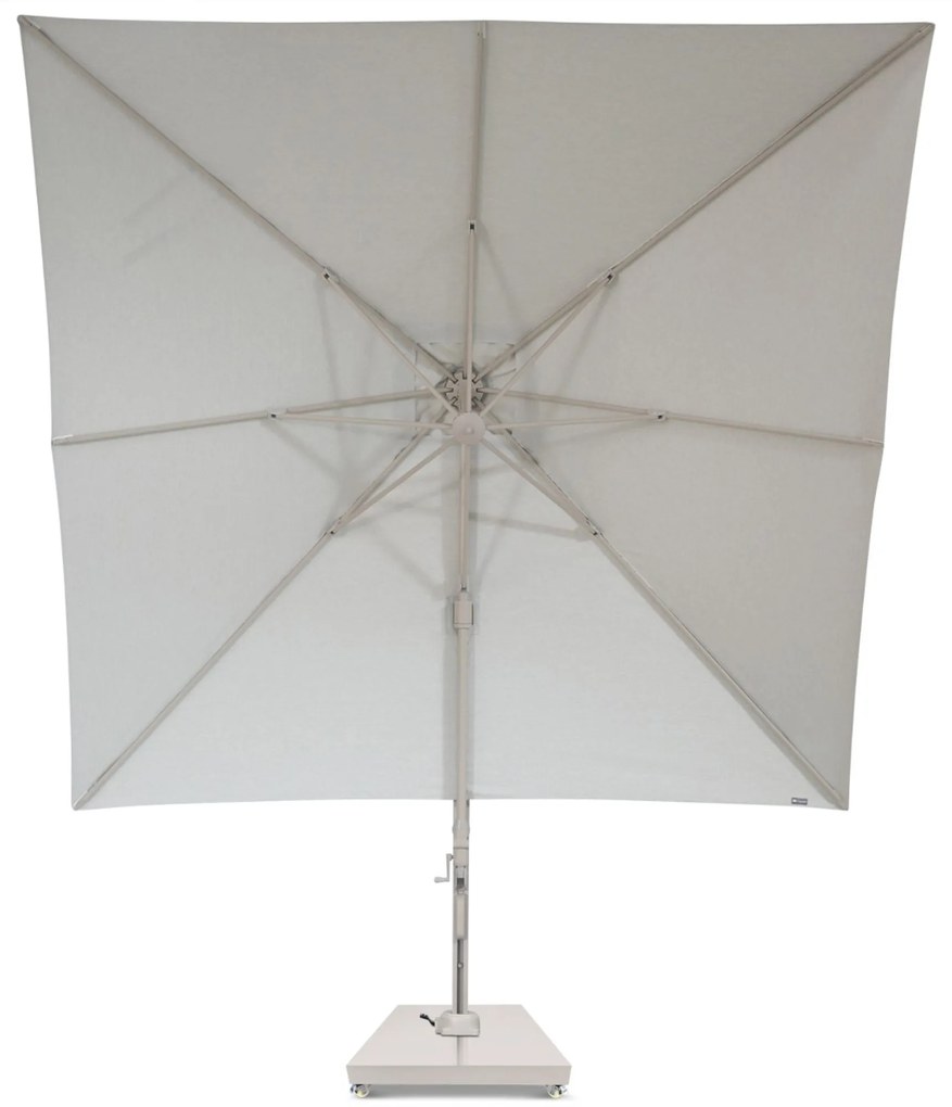 Zweefparasol 3x3m S2 Excellent (excl. voet) Taupe-naturel-bruin Camello Luna