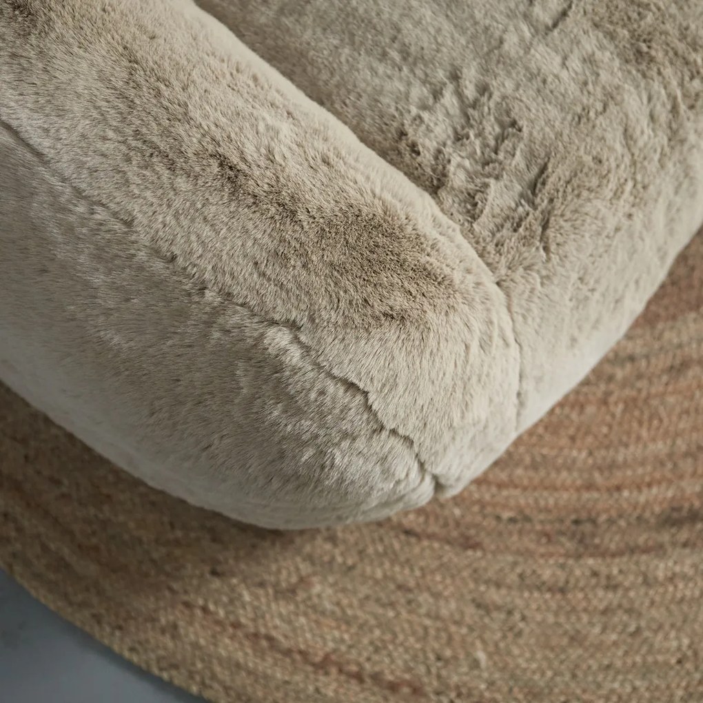 Zachte Vacht Fauteuil Beige