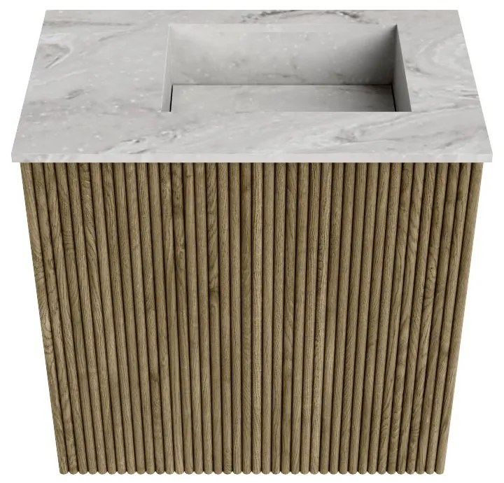 Mondiaz Joya DLux 40cm toiletmeubel dusk met wastafel faye rechts zonder kraangat glace