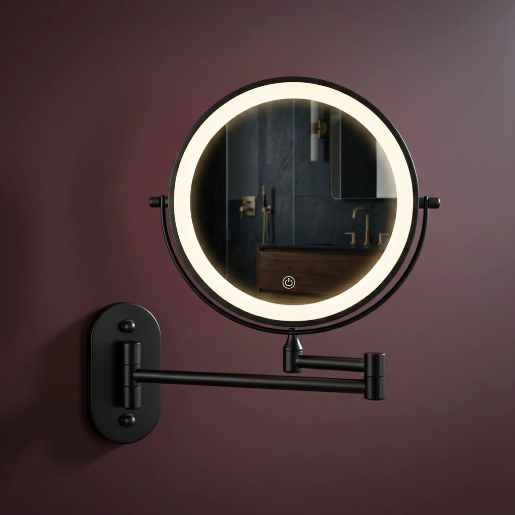 LED Spiegel Glow Black