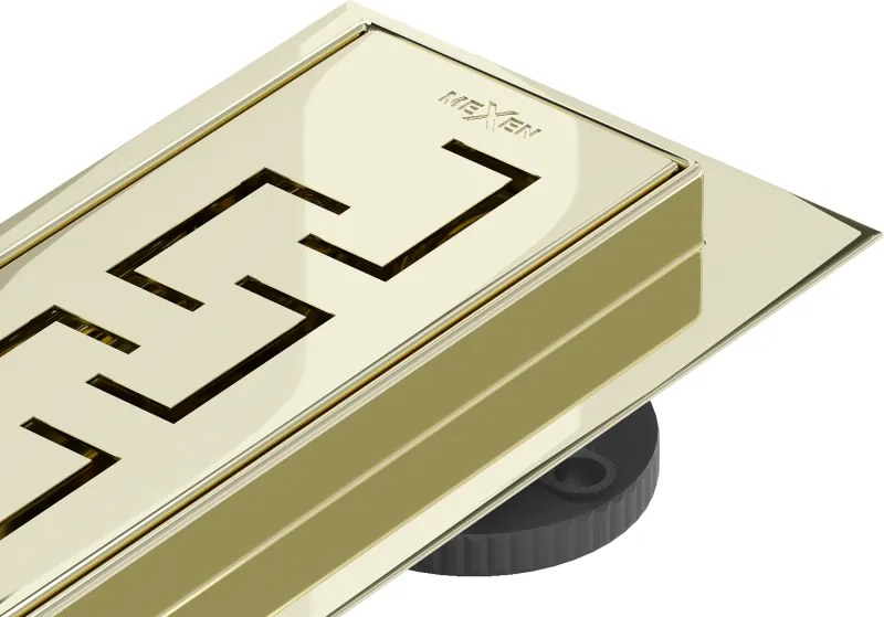 Mexen Flat 360° M15 draaibare lineaire afvoer 70 cm, goud - 1524070-40