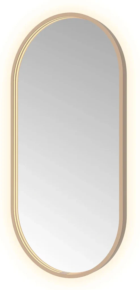 Hotbath &More Oval spiegel ovaal 50x100cm geborsteld koper PVD