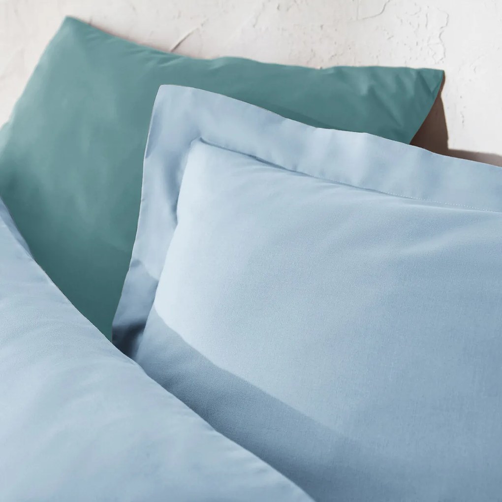 Dekbedovertrek met rits in effen katoen, Scénario