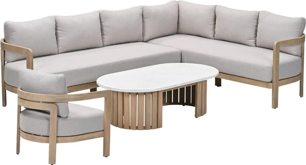 Garden Impressions Sirocco loungeset 4-delig rechts - acacia white wash