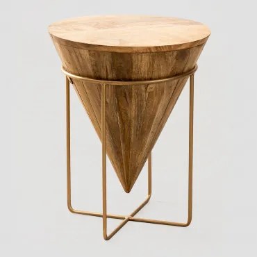 Bijzettafel In Piram-stijl Goud - Sklum