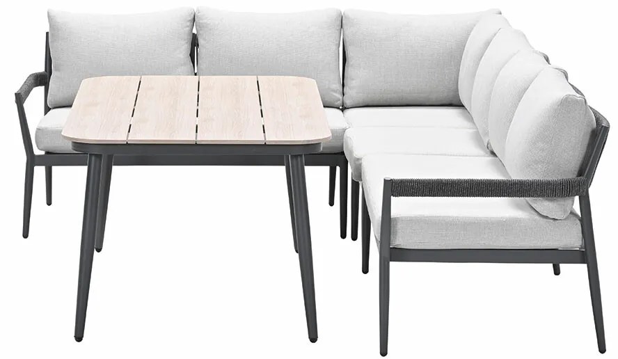 Garden Impressions Tineo lounge dining set 5-delig - donker grijs