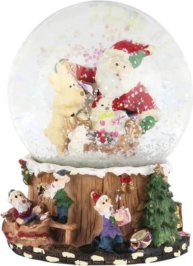 Sneeuwbol met kerstmuziek Kerstman