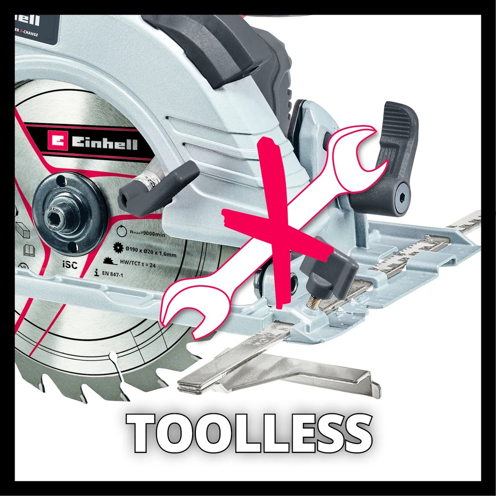 Einhell Accu Handcirkelzaag TP-CS 18/190 Li BL Solo