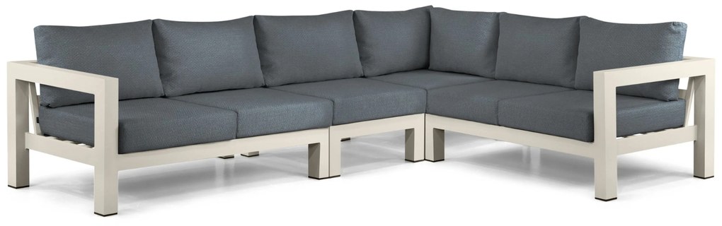 Hoek loungeset 6 personen Aluminium Taupe Lifestyle Garden Furniture Luca