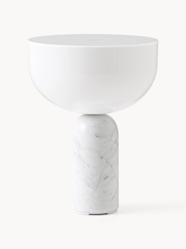 Kleine draagbare LED-tafellamp Kizu van marmer, dimbaar