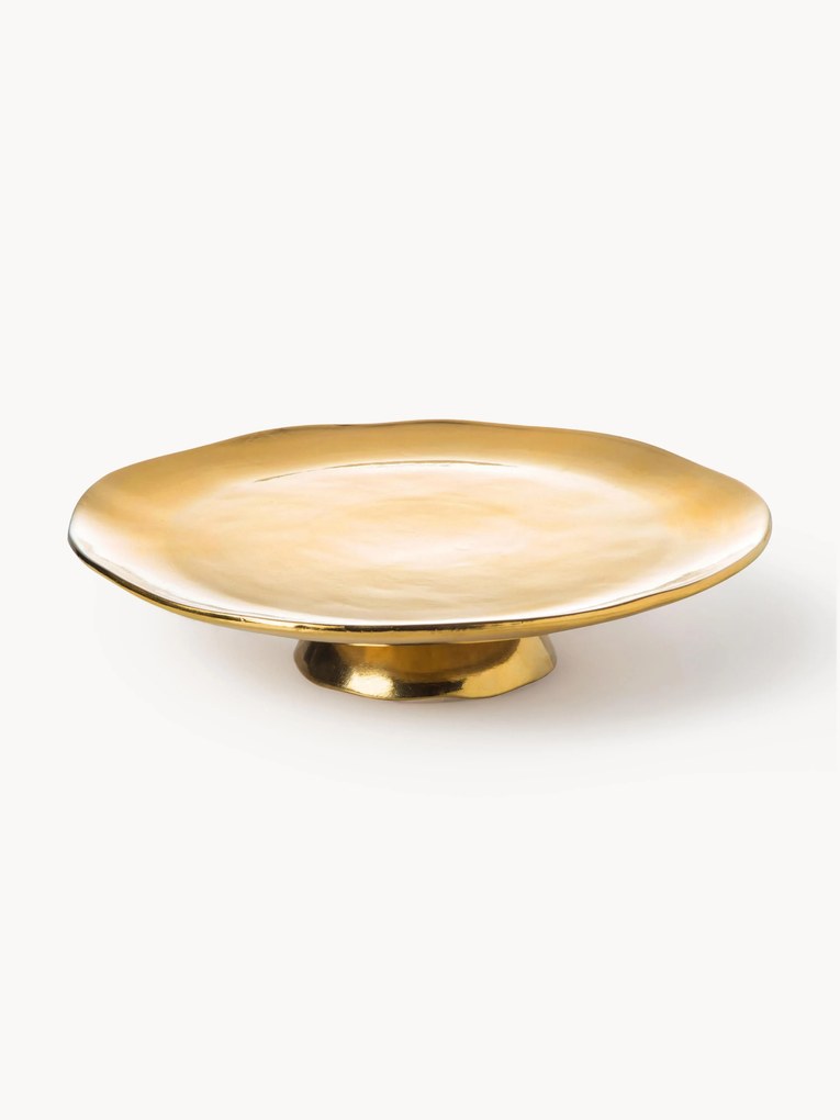 Porseleinen taartplateau Oro e Argento