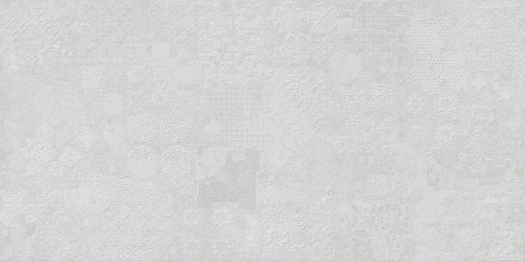 Jabo Beton Cire Bercy Bianco wandtegel reliëf wit 60x120cm gerectificeerd