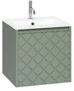 Crosswater Glide II Wastafel inbouw - zonder kraangat - 60x45x1cm - glas - Ice White GL0610SIW
