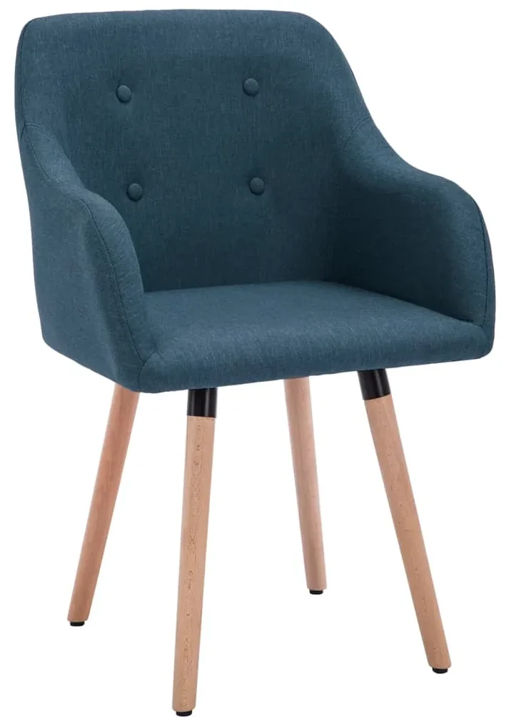 vidaXL Eetkamerstoelen 2 st stof blauw