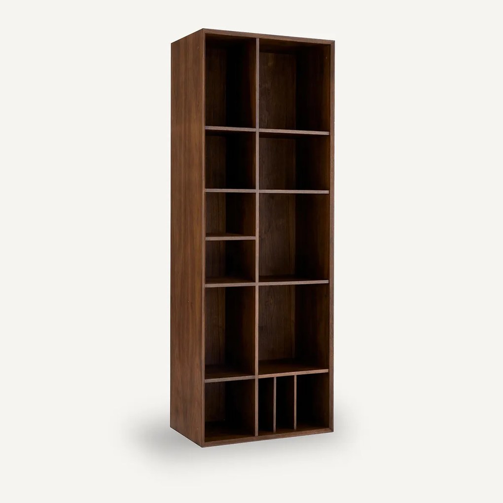 Boekenkast van notenhoutfineer, Mikube