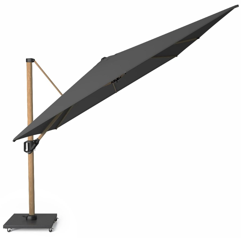 Platinum Challenger zweefparasol 4x3m T1 premium (excl. voet) faded black