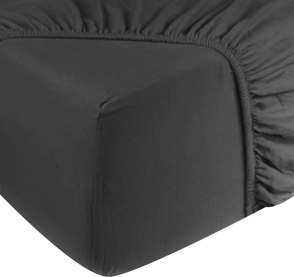 Hoeslaken Jersey – 100% katoen – 140×200 – antraciet