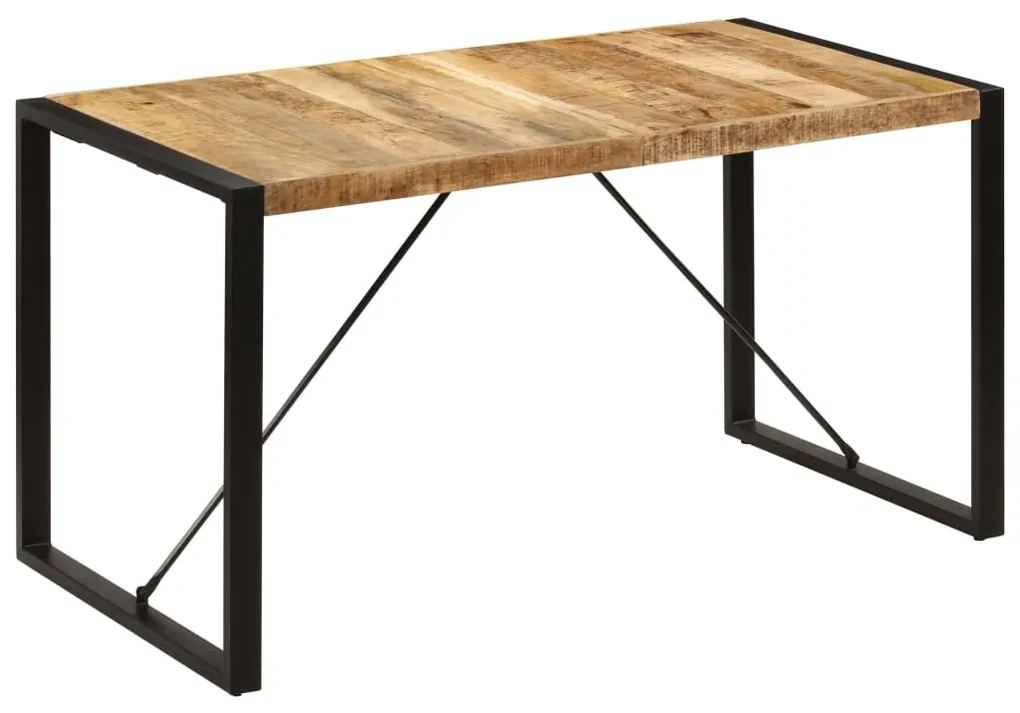 vidaXL Eettafel 140x70x75 cm massief mangohout