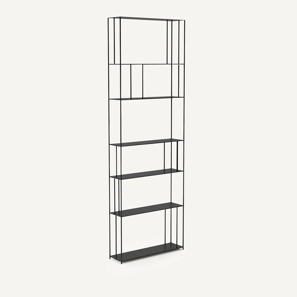 Boekenrek in staal H240 cm, Parallel XL slim
