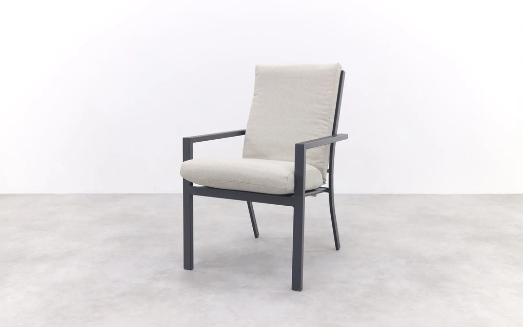 Sergio dining tuinstoel Carbon black/Desert Sand