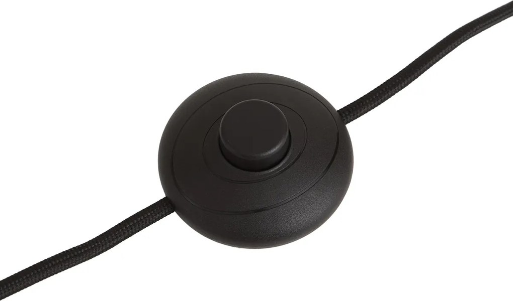 Japandi vloerlamp bruin teddy stof 2-lichts - Trompet