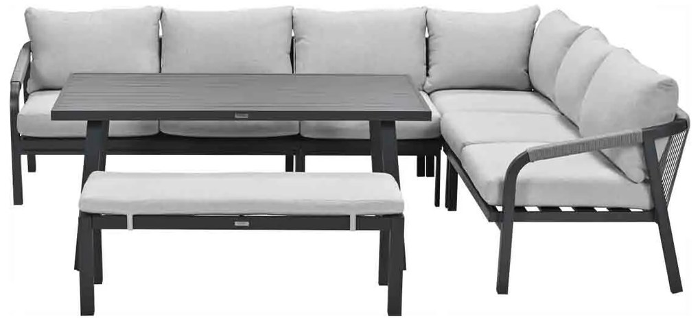 Garden Impressions Tarera lounge dining set 6-delig - donker grijs