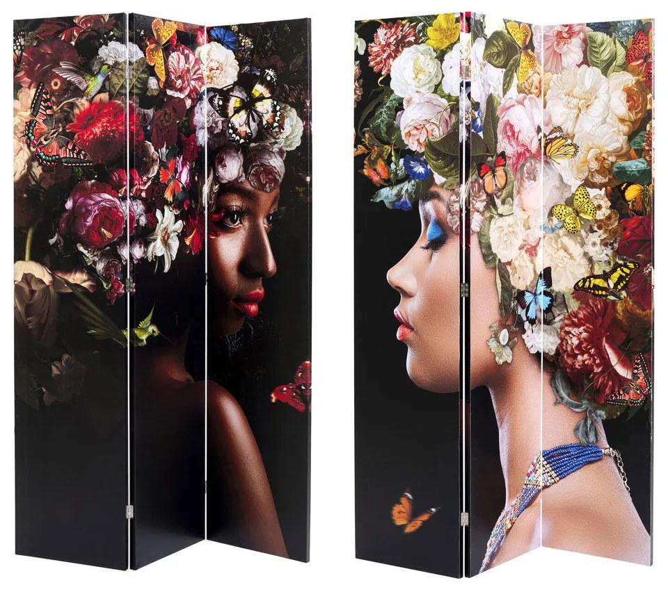 Kare Design Flowery Shoulder Vs Bunch Flowers Kamerscherm Dubbelzijdig Schilderij