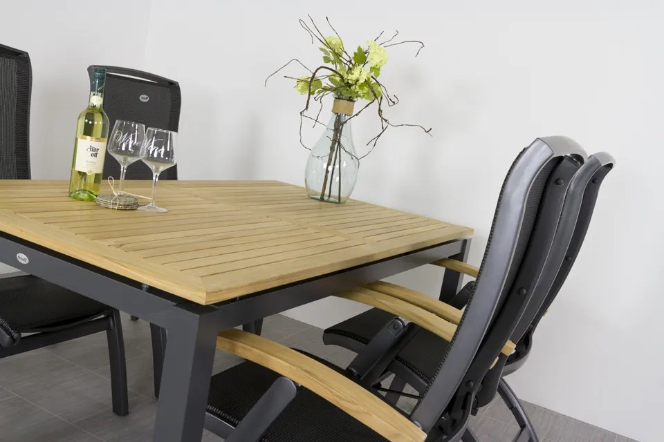 Hartman Da Vinci/Sonata 4-persoons verstelbare tuinset 160x90 cm. - Teak