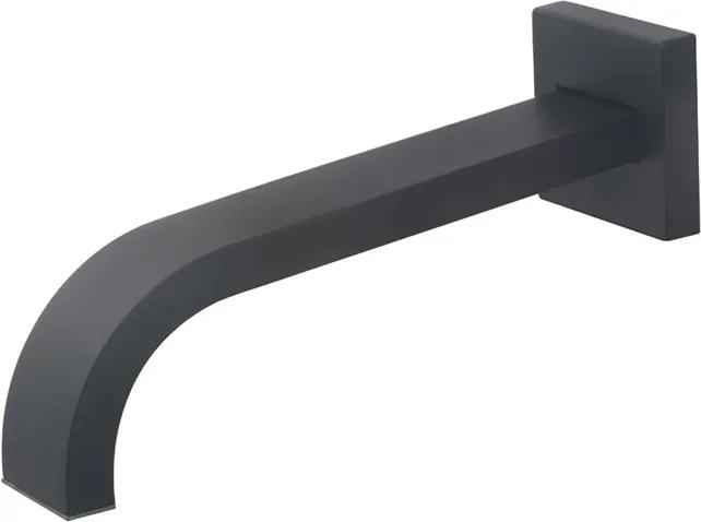 Rombo inbouw baduitloop vierkant 22 cm, zwart