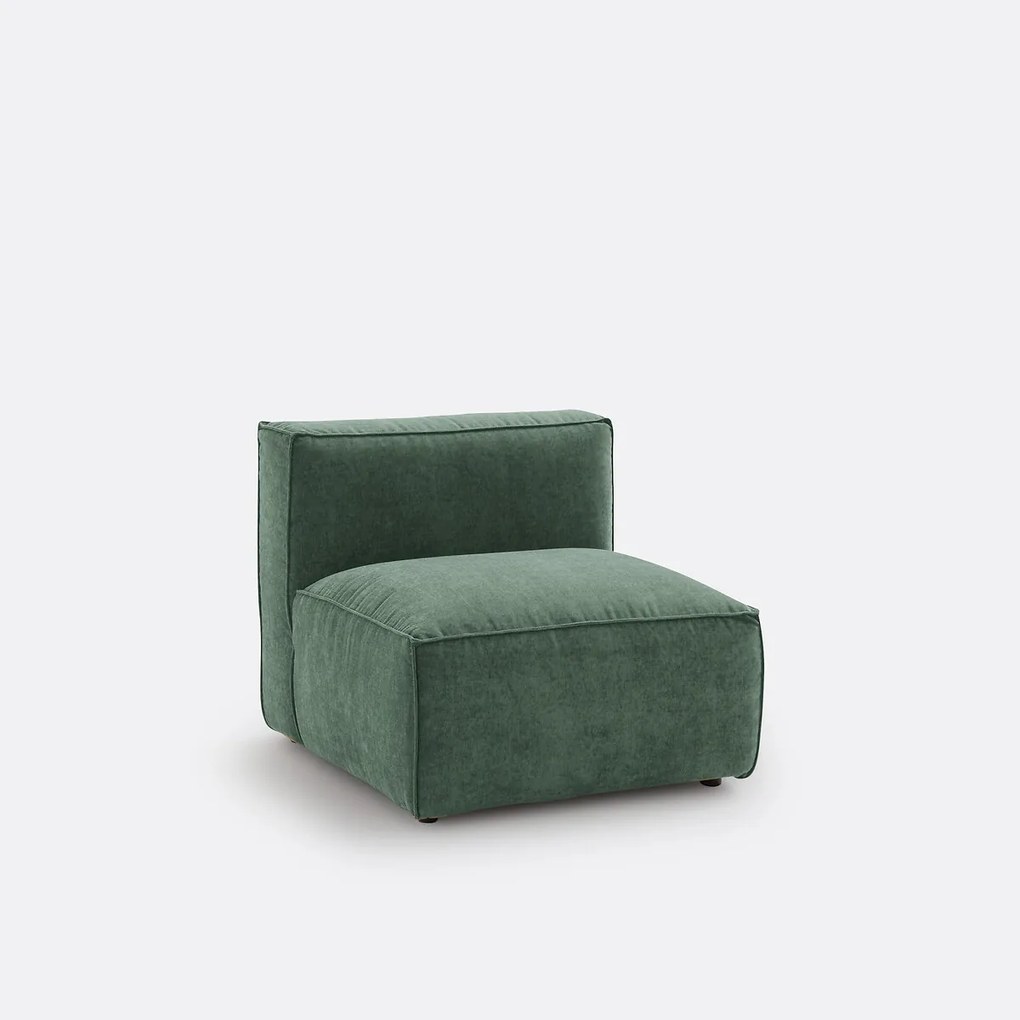 Modulaire fauteuil in getextureerd fluweel, Seven