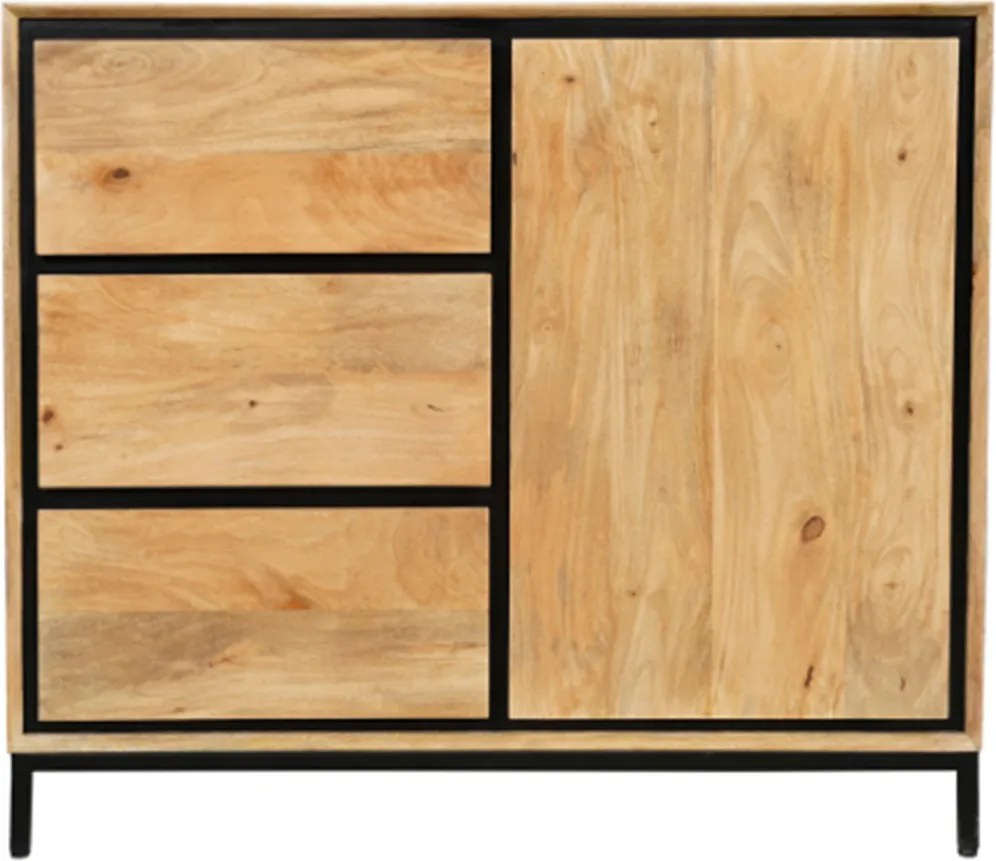 Starfurn RichWood Smal Dressoir Industrieel Mango 100 Cm - 100x45x85cm.